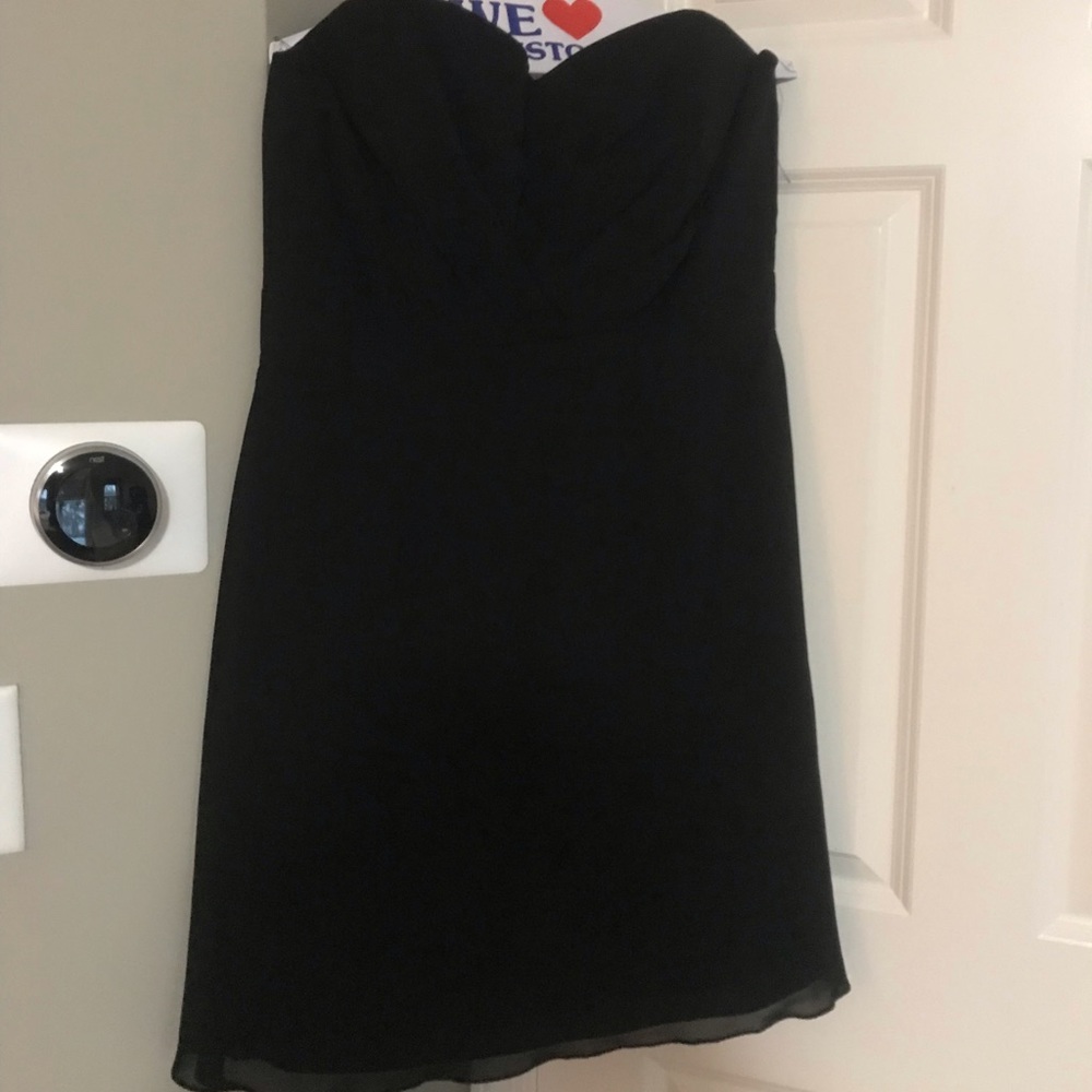 Black sweetheart strapless gown